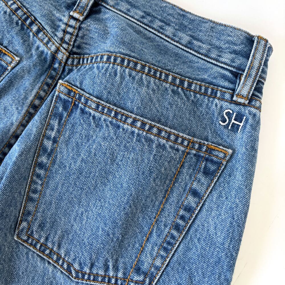 STILL HERE NY Capri Cropped Jeans Classic Blue Denim Size 26 - Picture 11 of 16
